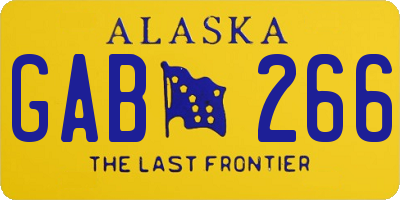 AK license plate GAB266