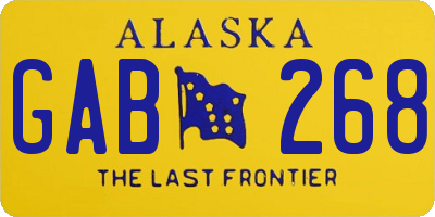 AK license plate GAB268