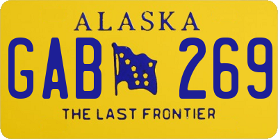 AK license plate GAB269