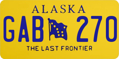 AK license plate GAB270