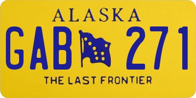 AK license plate GAB271