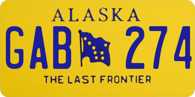 AK license plate GAB274