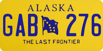 AK license plate GAB276