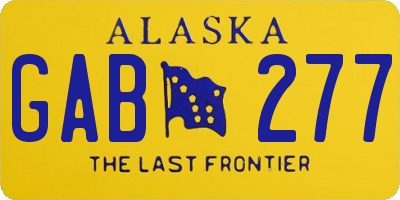 AK license plate GAB277