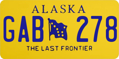 AK license plate GAB278