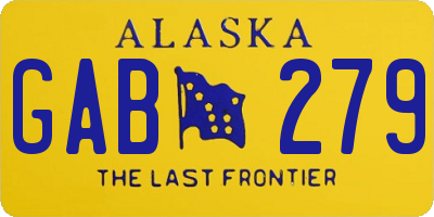 AK license plate GAB279