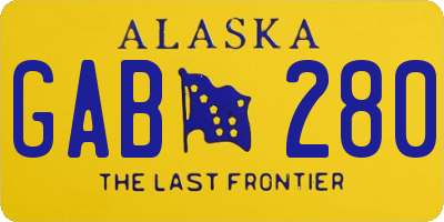 AK license plate GAB280