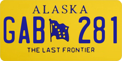 AK license plate GAB281