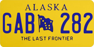 AK license plate GAB282