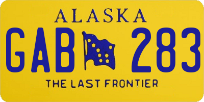 AK license plate GAB283