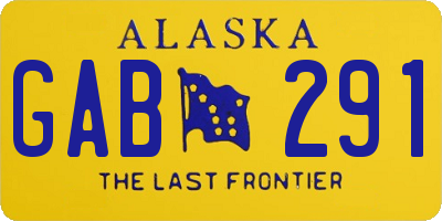 AK license plate GAB291