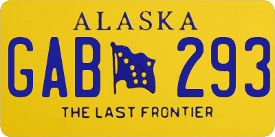 AK license plate GAB293