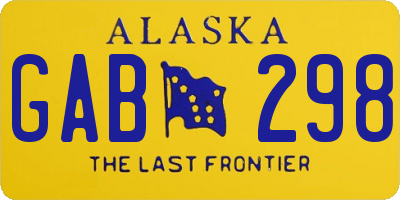 AK license plate GAB298