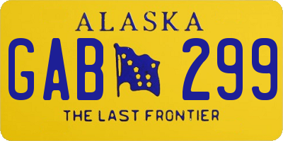 AK license plate GAB299