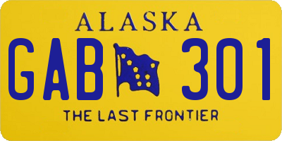 AK license plate GAB301