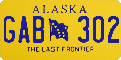 AK license plate GAB302