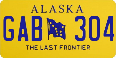 AK license plate GAB304