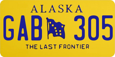 AK license plate GAB305