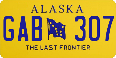 AK license plate GAB307