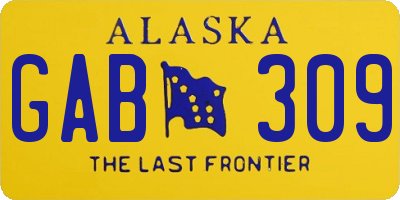 AK license plate GAB309