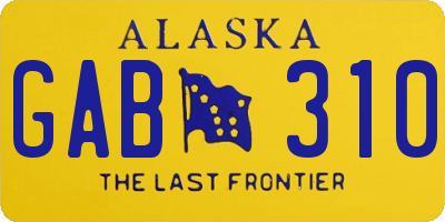 AK license plate GAB310