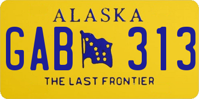 AK license plate GAB313