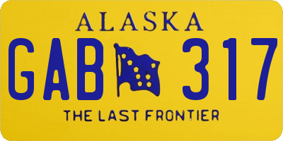 AK license plate GAB317