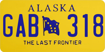 AK license plate GAB318