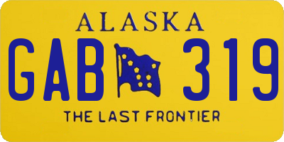 AK license plate GAB319