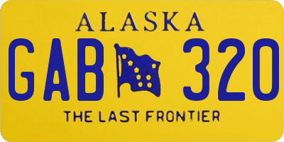 AK license plate GAB320