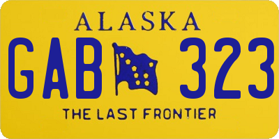 AK license plate GAB323