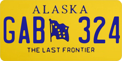 AK license plate GAB324