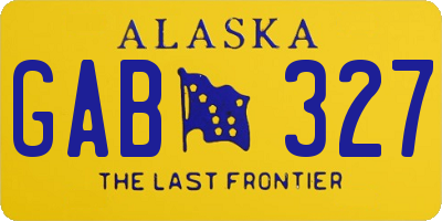 AK license plate GAB327