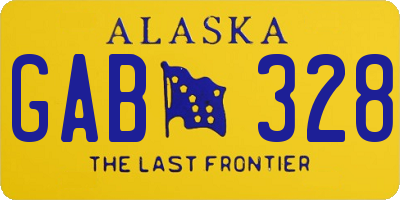 AK license plate GAB328