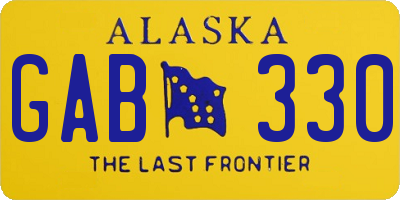 AK license plate GAB330
