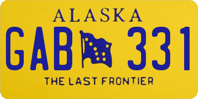 AK license plate GAB331