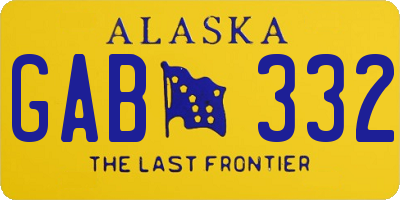 AK license plate GAB332