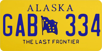 AK license plate GAB334