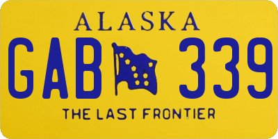 AK license plate GAB339