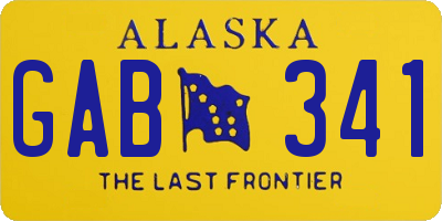 AK license plate GAB341