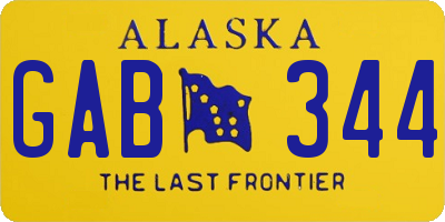 AK license plate GAB344