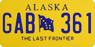 AK license plate GAB361