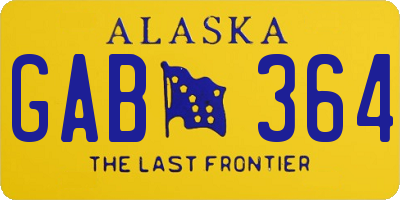 AK license plate GAB364