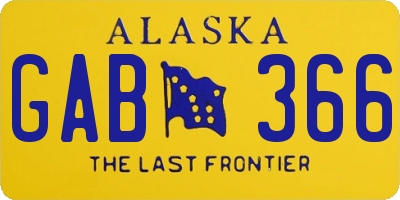 AK license plate GAB366