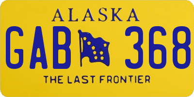 AK license plate GAB368