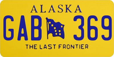 AK license plate GAB369