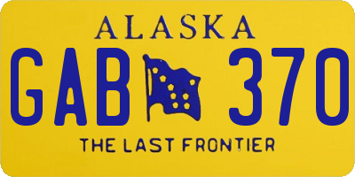 AK license plate GAB370