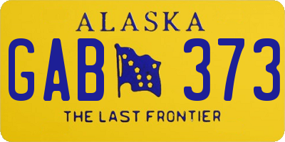 AK license plate GAB373