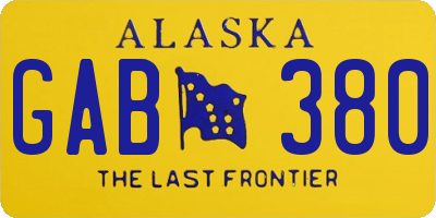 AK license plate GAB380