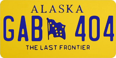 AK license plate GAB404